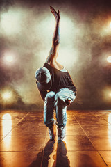 Young man break dancer