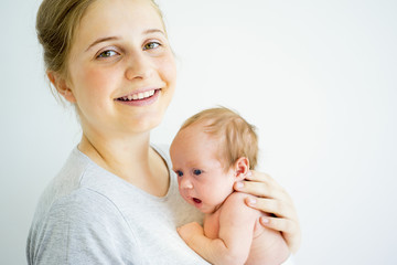 Mother with her baby