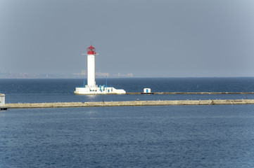 Vorontsovsky lighthouse in the port of Odessa