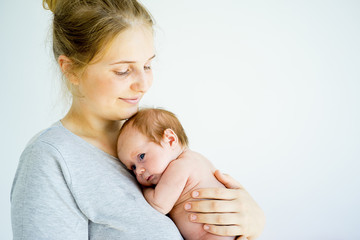 Mother with her baby