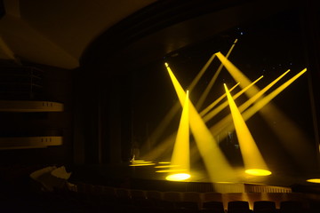 the rays of light on a dark background