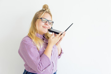 Girl working with wifi