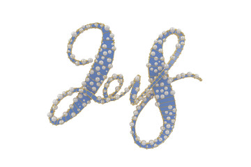 New 2018 year blue lettering number figures isolated on white background. 3D illustration