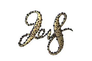 New 2018 year golden lettering number figures isolated on white background. 3D illustration