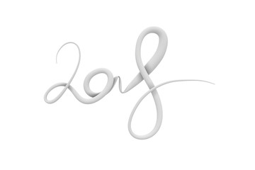New 2018 year white elegant lettering number figures isolated on white background. 3D illustration