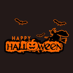 Happy Halloween. Vector Illustration, Halloween Background