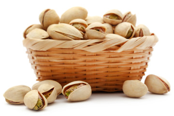 Closeup of fresh organic pistachio