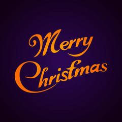Merry Christmas vector text Calligraphic Lettering design card template. Creative typography for Holiday Greeting Gift Poster. Calligraphy Font style Banner.