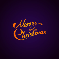 Merry Christmas vector text Calligraphic Lettering design card template. Creative typography for Holiday Greeting Gift Poster. Calligraphy Font style Banner.