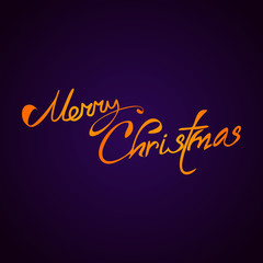 Merry Christmas vector text Calligraphic Lettering design card template. Creative typography for Holiday Greeting Gift Poster. Calligraphy Font style Banner.