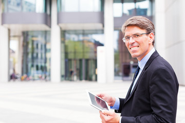 Fototapeta premium Businessman In Frankfurt main
