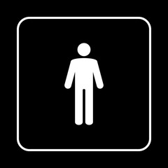 Toilet sign. WC men