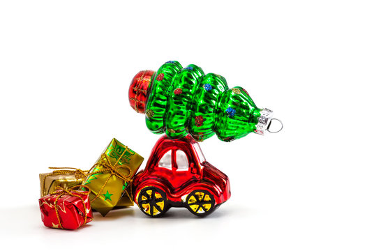 Christmas holiday, miniature car