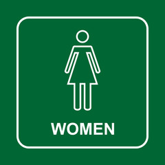 Toilet sign. WC  women