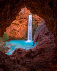 Fotobehang Havasu Waterfall Grand Canyon Cave © Nicholas