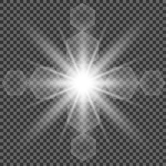 Glow light effect. Star burst with sparkles.Sun.