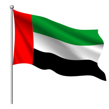 Flag of United Arab Emirates, vector illustration.