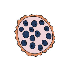 Cupcake icon in cartoon style