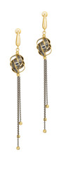 Fototapeta na wymiar fashion women's earrings in gold.
