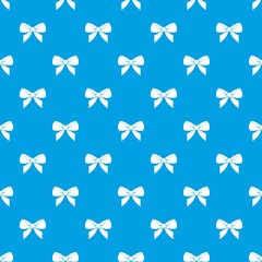 Bow pattern seamless blue
