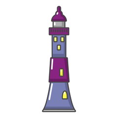 Tower icon, cartoon style