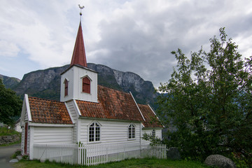 Fototapeta na wymiar Stabkirche Undredal, Sogn og Fjordane, Norwegen