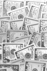 US dollar abstract background black and white.