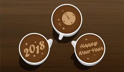 New Year With Latte Art