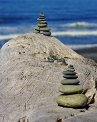 balanced ocean rocks