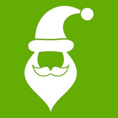 Santa hat, mustache and beard, simple style