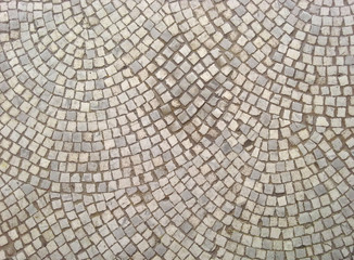 cobblestone pattern pavement