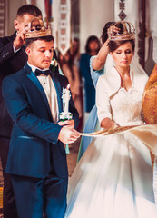 Beautiful couple with crown on heads