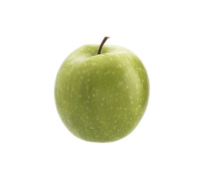 Green apple on a white background