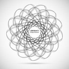 Abstract symmetrical background consisting from lines. Vector pattern for prints and posters. Design element.