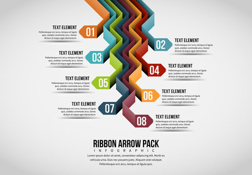 Ribbon Arrow Pack Infographic