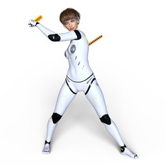 女性サイボーグ