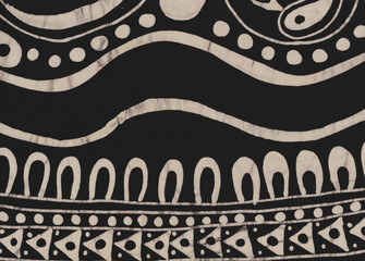 Batik abstrait noir et blanc.