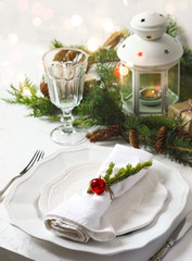 Christmas table setting