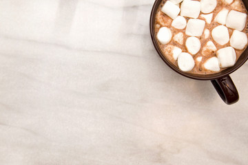 Christmas Background on a Marble Table