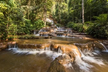 Tuinposter Watervallen Pha Charoen waterfall national park, Phop Phra district, Tak, Thailand  © somrerk