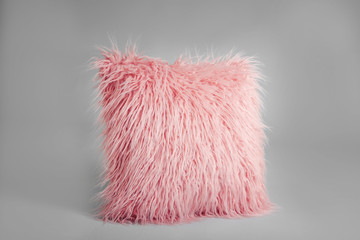 Soft pillow on light background