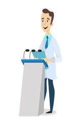 Isolated doctor speaker.