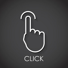 Finger click logo, business concept, vector
