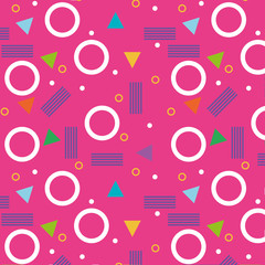 lines figures and colors young pattern background vector illustration