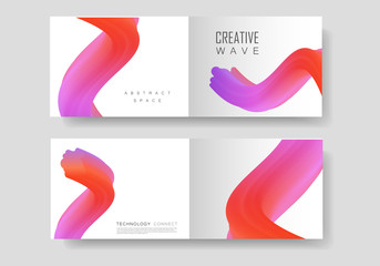 Vector wave abstract background. Design brochure template