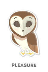 Isolated pleasured owl.