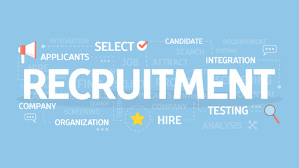 Recruitment concept illustration.