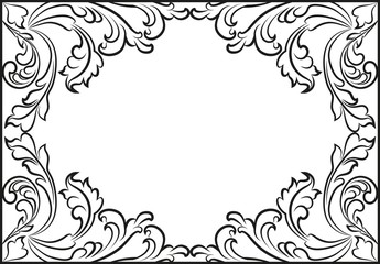 isolated floral frame