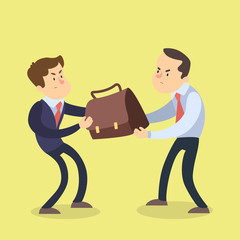 Fototapeta premium Fighting businessmen for portfolio.