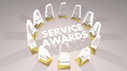 Service Awards Employee Honors Volunteer Recognition 3d Animation